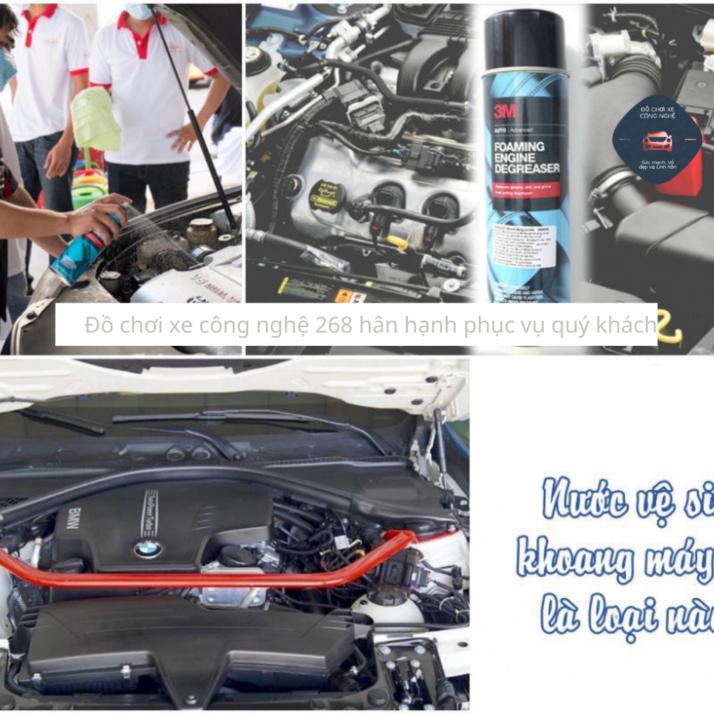 Bọt vệ sinh khoang máy ô tô 3M Foaming Engine Degreaser