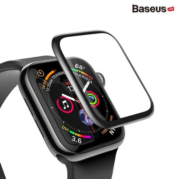 Kính cường lực Full viền 5 lớp chống trầy Baseus Full Screen Curved Tempered Glass dùng cho Apple Watch