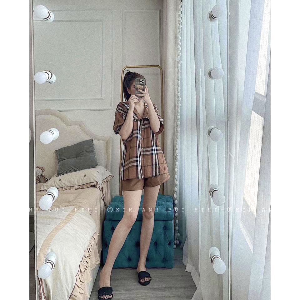 Sét Áo Sơ Mi Kẻ BBR Mix Quần Sooc Đùi | BigBuy360 - bigbuy360.vn