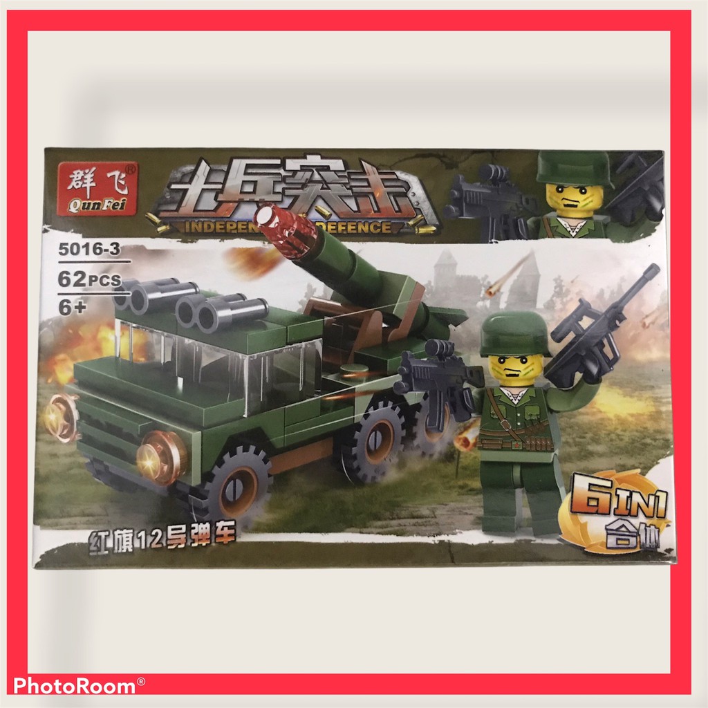 Lego xe tăng chiến đấu 333 miếng ghép - 6in1