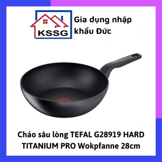 Chảo sâu lòng tefal g28919 hard titanium pro wokpfanne 28cm
