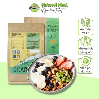 Ngũ cốc dinh dưỡng Không đường ăn liền Granola nhiều hạt dành cho người tiểu đường Healthy Mix vị 500gr - Natural Meal