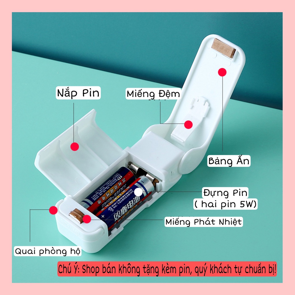 [HÀNG CÓ SẴN] Máy hàn miệng túi mini máy niêm phong thực phẩm tiện lợi nhỏ gọn cho gia đình.