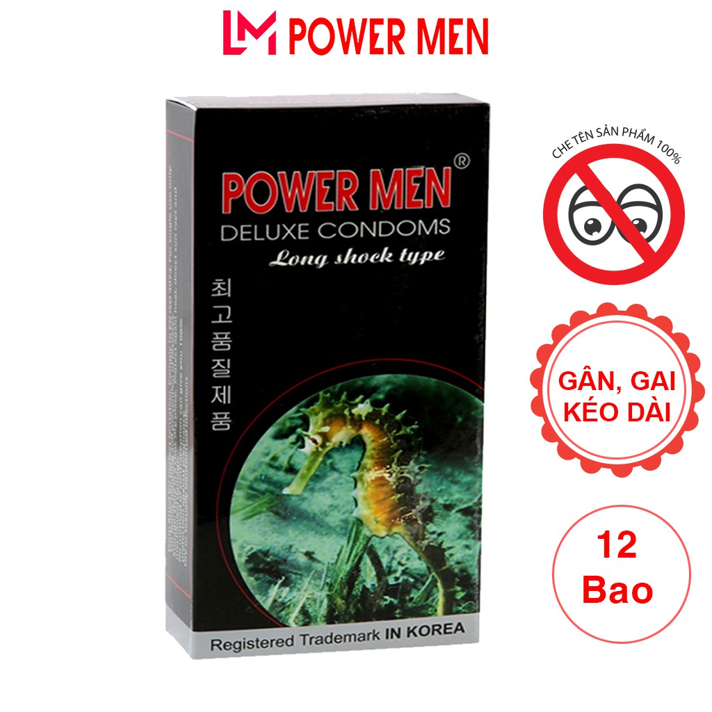 BAO CAO SU CÁ NGỰA ĐEN POWER MEN DELUXE CONDOMS – KÉO DÀI THỜI GIAN QUAN HỆ