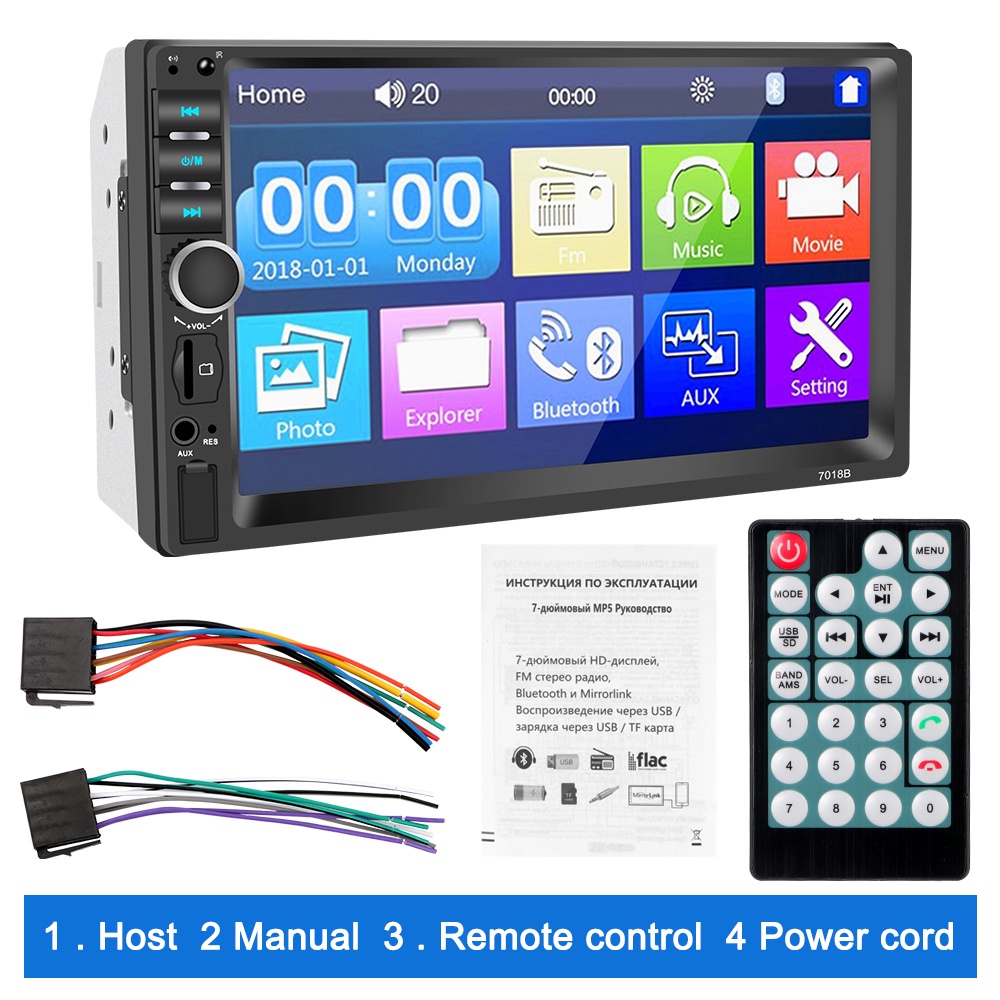 Máy nghe nhạc MP5 7010B /7012B/7018B 2Din HD 7" đa phương tiện cho xe hơi
 | BigBuy360 - bigbuy360.vn