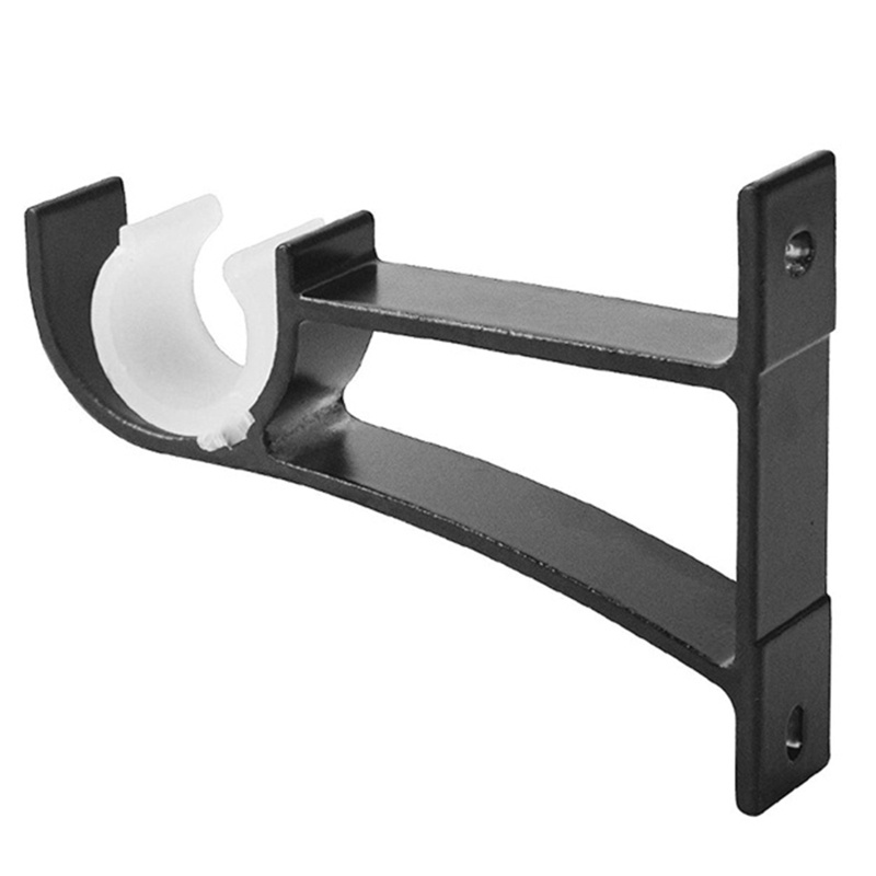 Bộ 6 Giá Đỡ Thanh Treo Rèm Cửa Bằng Hợp Kim Nhôm Màu Trắng / Đen