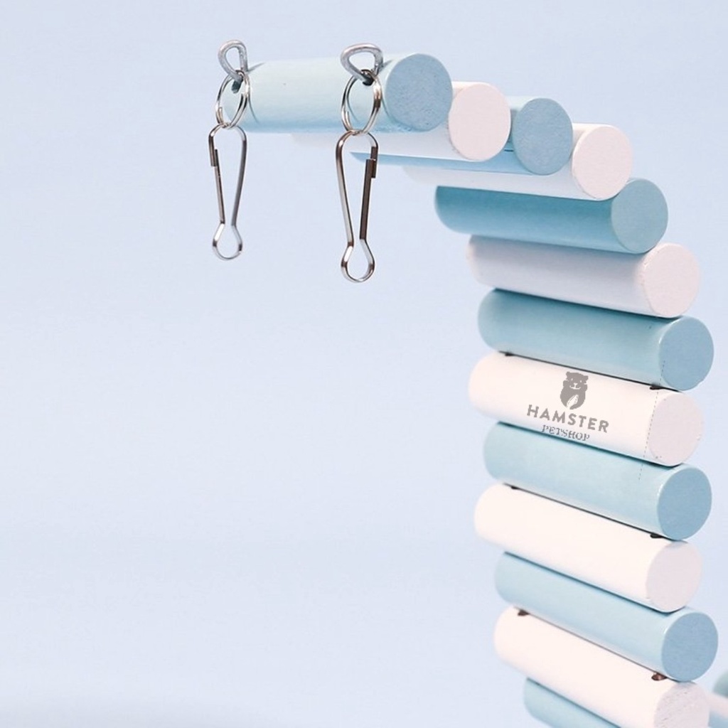 Cầu Thang Gỗ Uốn Cho Hamster, Sóc, Đuôi Mập