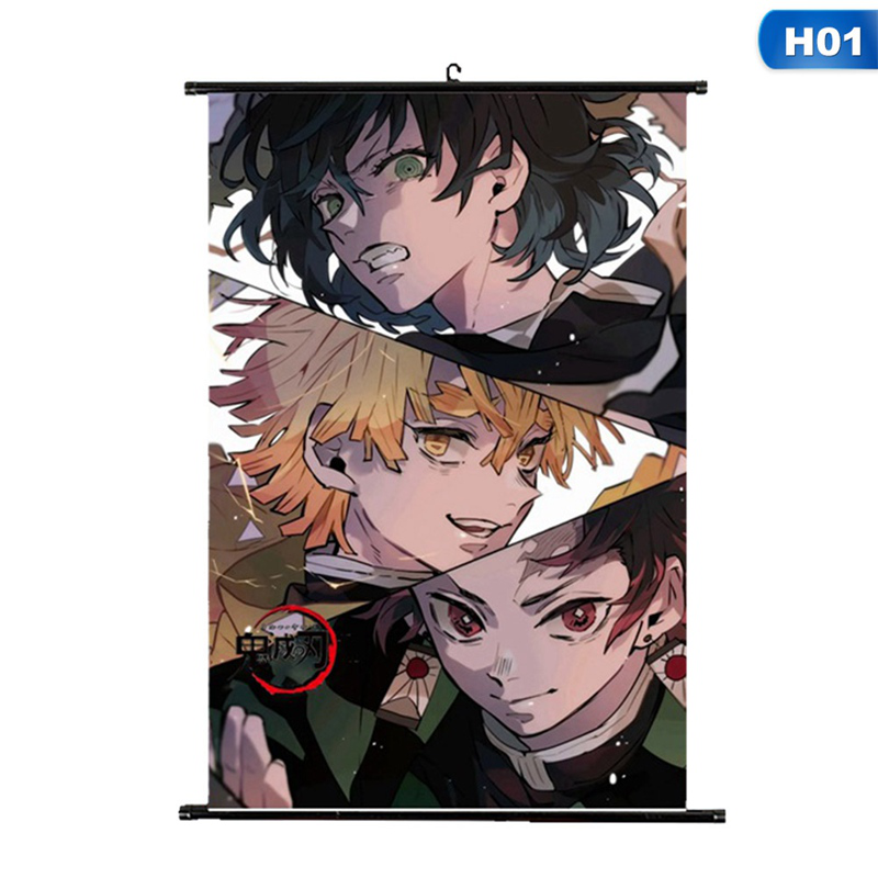 flowersqueen Tấm Áp Phích Treo Tường Trang Trí Nội Thất Hình Anime Xinh Xắn