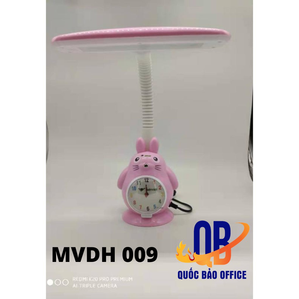 Đèn học chống cận MẮT VIỆT DMV0009 - 3 chế độ ánh sáng - đồng hồ báo thức hình thỏ