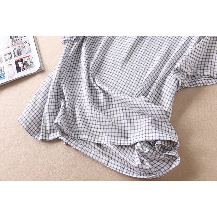 Áo Sơ Mi Nữ Form Rộng Tay Ngắn, Áo Đũi Nữ Cổ Tàu, Chất Liêu Đũi Mềm Mát SM50