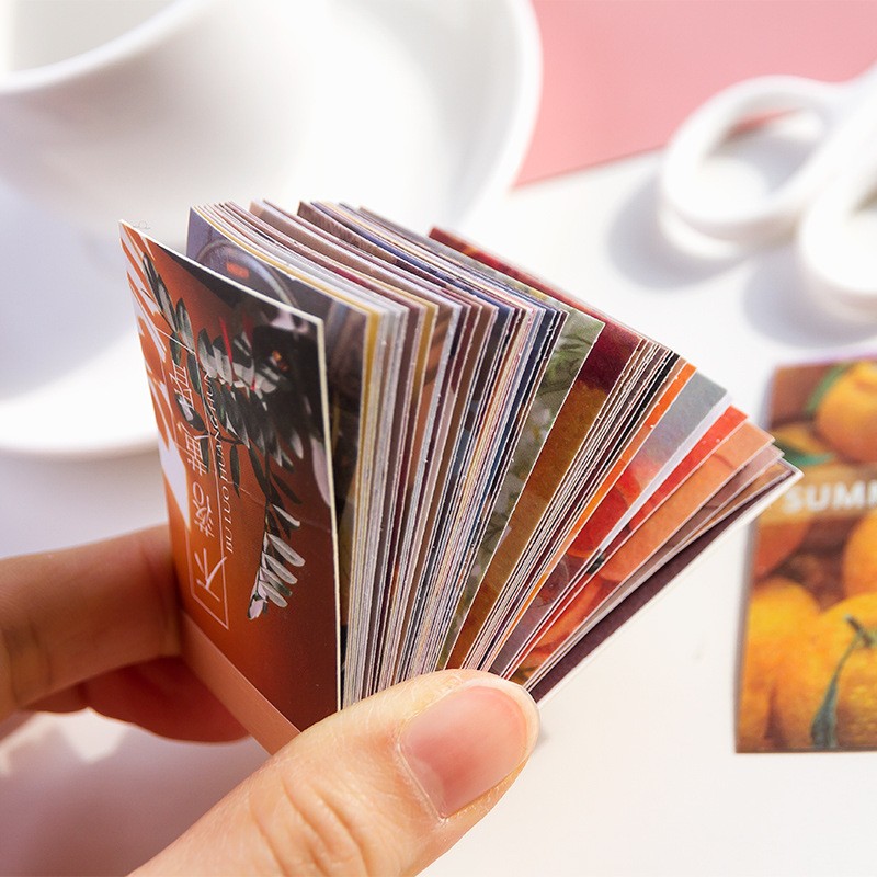 Sticker đóng cuốn phong cảnh/ thiên nhiên trang trí đa dụng 50 tấm