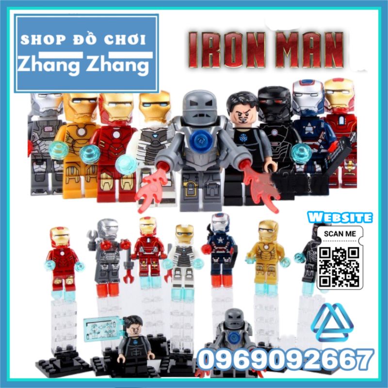 Đồ chơi Xếp hình người sắt Iron Man Mark Minifigures Decool 0160 0168