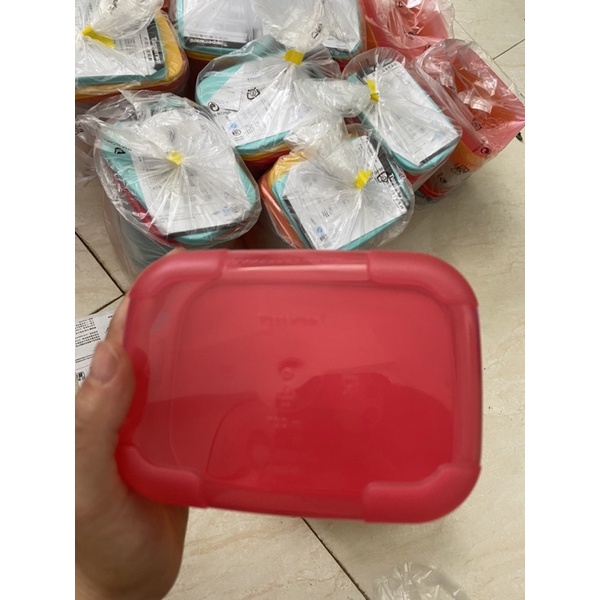 Set 4 hộp Tupperware trữ đông 700ml, set rainbow (hàng có sẵn)