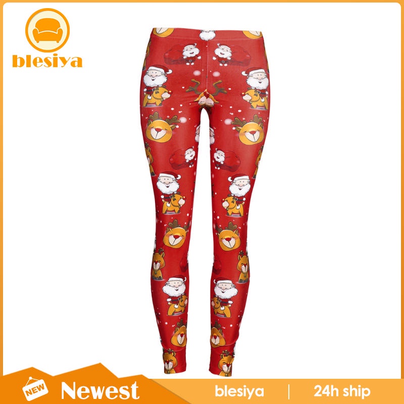 Quần Legging thể thao hoạ tiết in phong cách Giáng sinh cho phái nữ