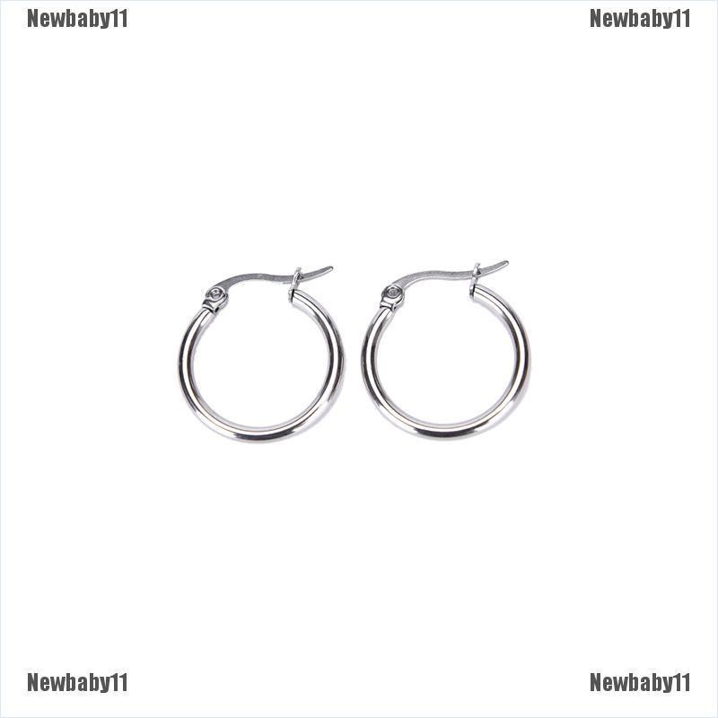 Vòng Tròn Bằng Thép Không Gỉ Mạ Bạc Bóng Mỏng 2mm Thời Trang