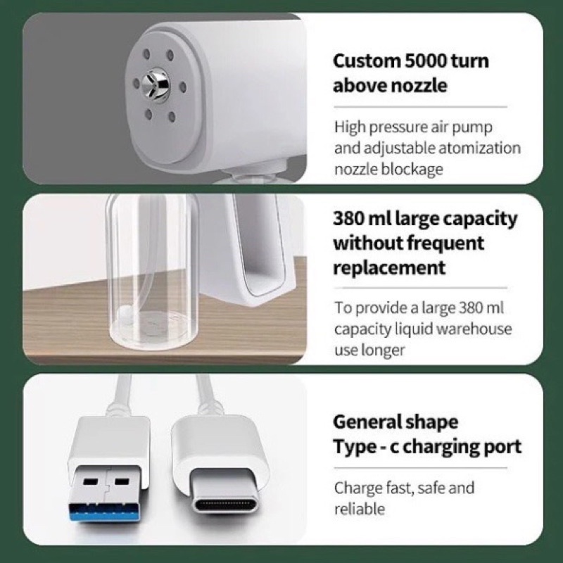 Súng xịt khuẩn súng khử khuẩn khử trùng nano xịt diệt khuẩn xịt khử khuẩn - Dụng cụ phun cồn sát khuẩn