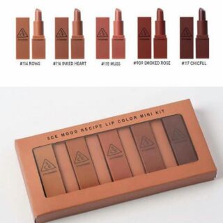 Bộ kit mini son 3ce mood recipe 5 thỏi