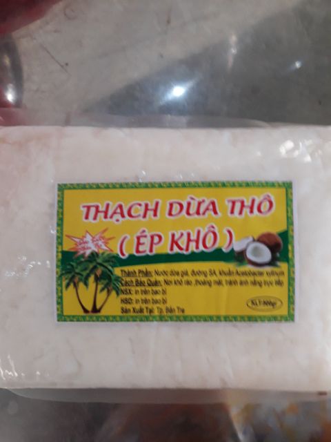 Thạch dừa thô 1kg tặng kèm hương liệu
