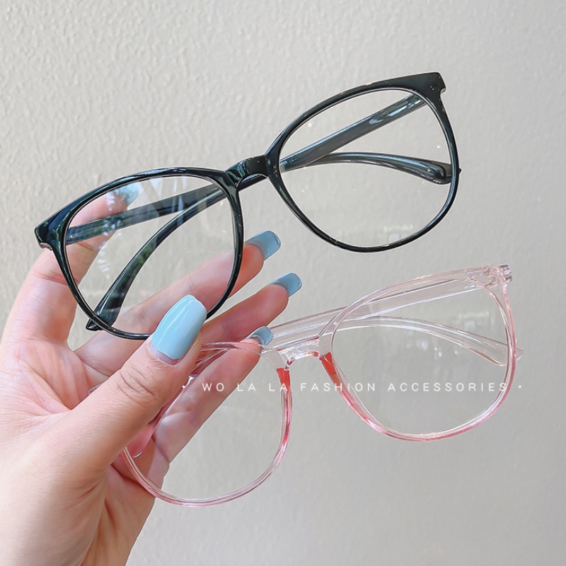 Mắt kính gọng vuông lớn trong suốt thời trang Hàn Quốc