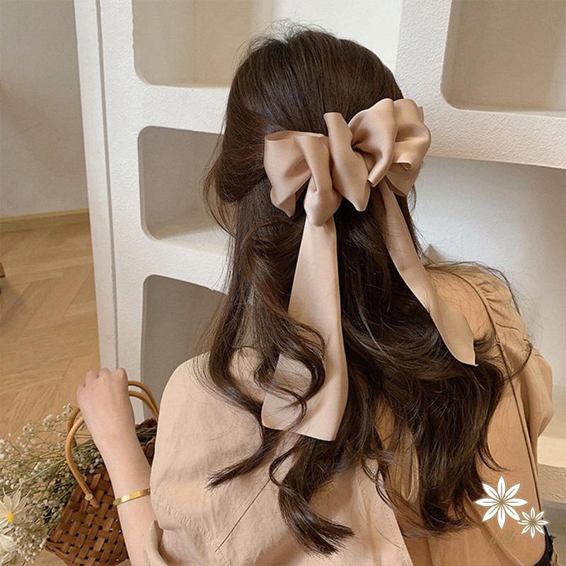 【kifli】Kẹp Tóc Thắt Nơ Sợi Vải Cho Nữ