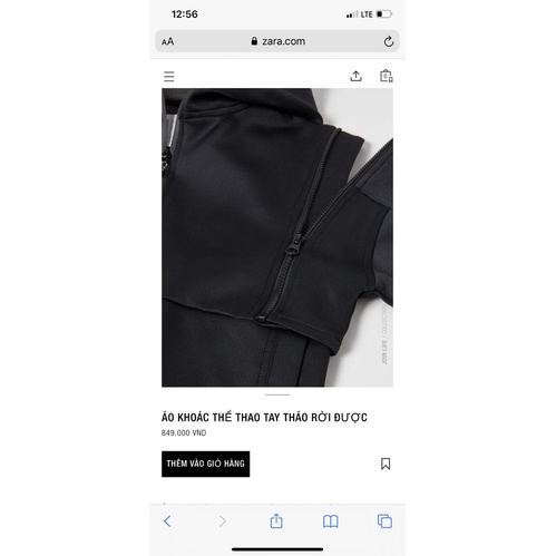 Áo Khoác Hoodie &amp; Jogger Bé Trai Thể Thao Vải Ép Xám Đen ZR