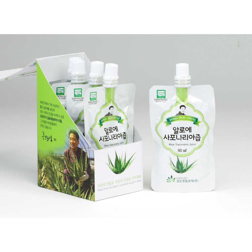 (1Gói x 80ml) Nước nha đam SAPONARIA Hàn Quốc hữu cơ 100% - ORGANIC KDY ALOE - nước uống giảm cân - nước uống đẹp da | BigBuy360 - bigbuy360.vn