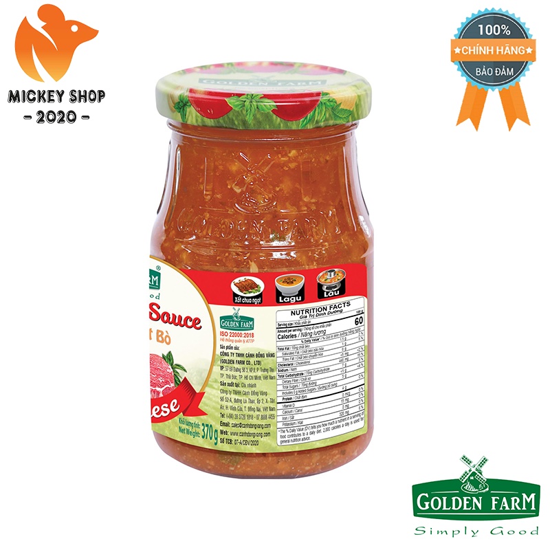 [ BÁN CHẠY ] Xốt Spaghetti Golden Farm 370g Các Loại: Bò, Truyển Thống, Nấm  - CHÍNH HÃNG