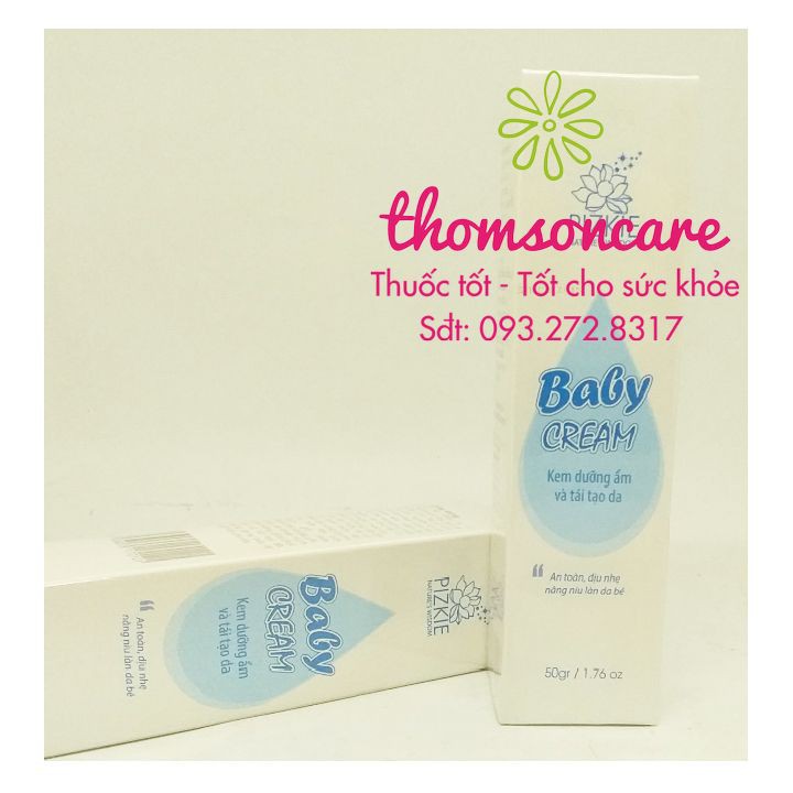 Kem trầu không dưỡng da Pizke Baby Cream - Tuýp 50g - An toàn cho mọi loại da