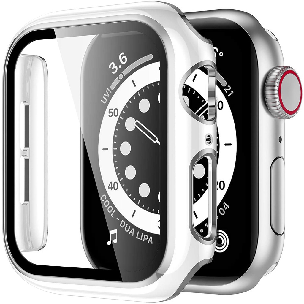 Bộ Kính Cường Lực Bảo Vệ Màn Hình Đồng Hồ Thông Minh Apple Watch series 7 3 4 5 6 SE 44mm 40mm 45mm 41mm Kèm Phụ Kiện