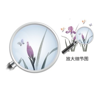 Decal dán kính cao cấp - Hoa Bướm Tím ( 60x116 )-DK1050