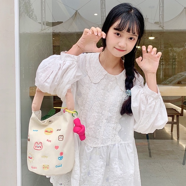 Túi xách ENVIROSAX bằng canvas thêu họa tiết đẹp mắt dùng đựng hộp cơm trưa