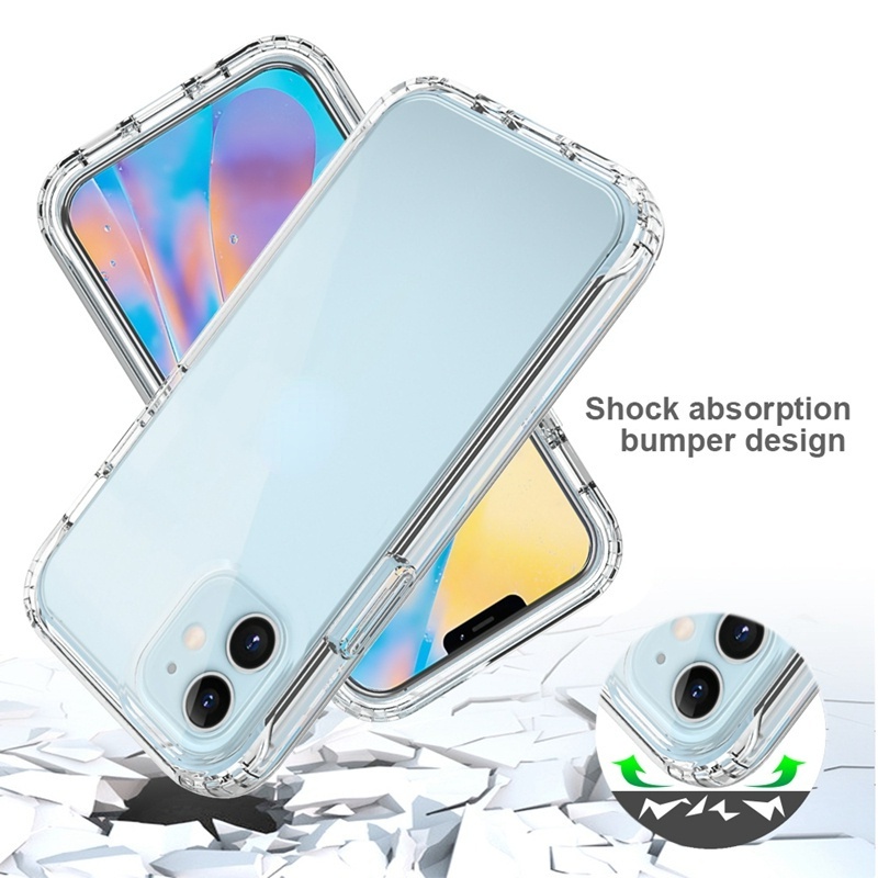 Ốp Điện Thoại Dày Dặn Trong Suốt Chống Rơi 2 Trong 1 Cho for iPhone  15 pro max 14 Pro Max 13 Pro max 12 11 XS / X XR 7P / 8P