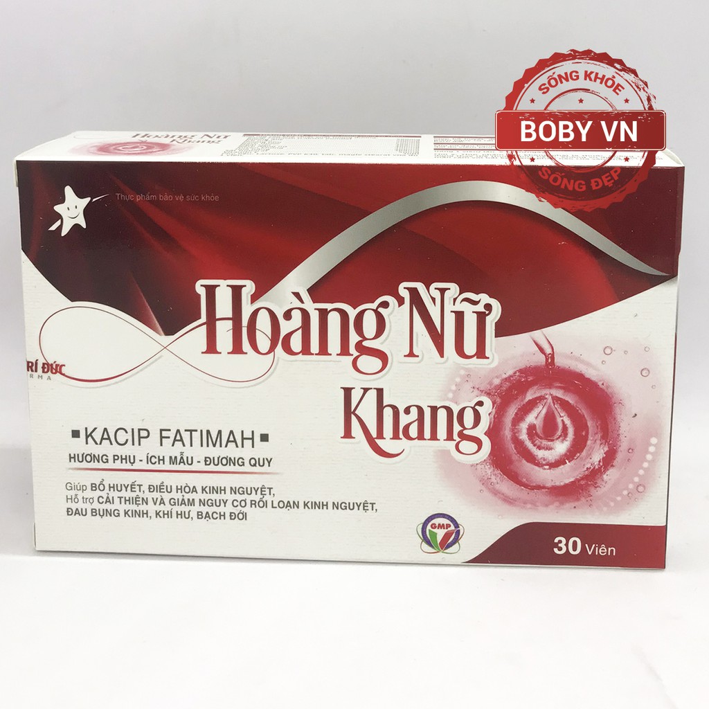 Hoàng Nữ Khang - Giúp bổ huyết, điều hòa kinh nguyệt - Hộp 30 viên