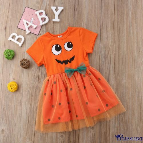 Đầm hình bí ngô haloween xinh xắn dành cho bé gái