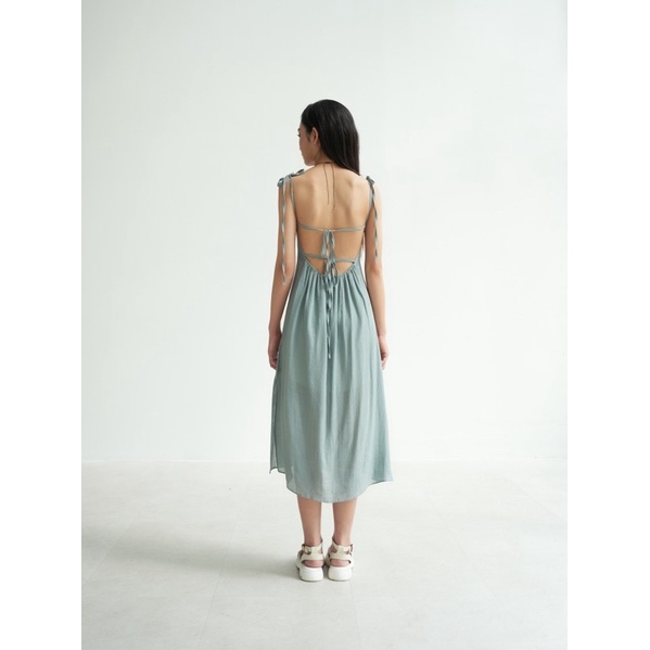 MAYA DRESS - Đầm dây dài phối dây cột lưng kèm lót - Whitelies Shop