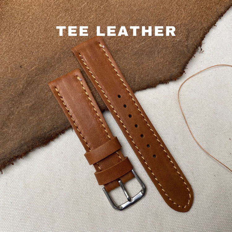 Dây dồng hồ da nam nữ đủ size 18mm, 20mm, 22mm, 24mm, nhiều màu - TEE LEATHER