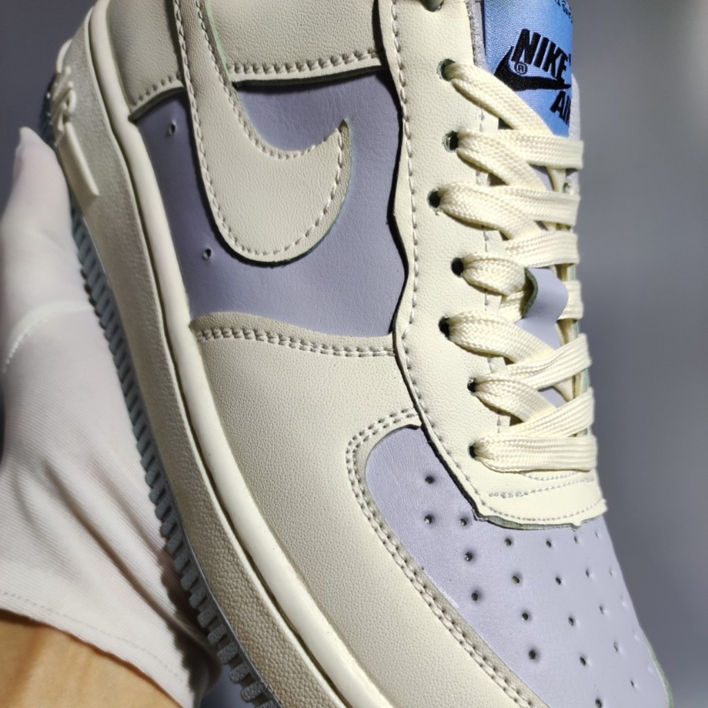 Giày thể thao nữ  AF1 khoai môn - Giày AF1 nữ màu trắng sữa tím khoai môn cao cấp Full Box