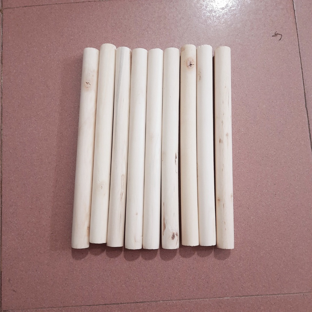 Thanh gỗ tròn dài 0.5m (các loại đường kính 20,25,30mm)
