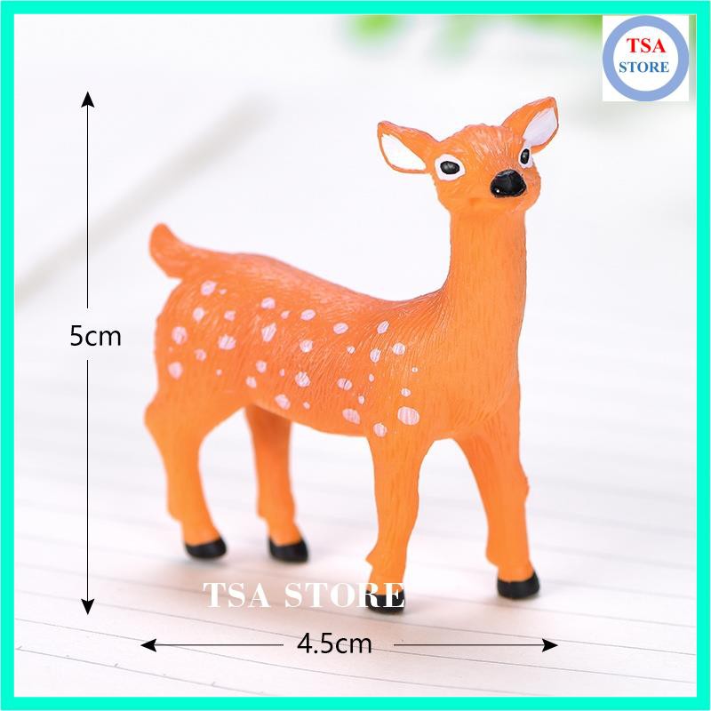 Phụ kiện tiểu cảnh terrarium Hươu sao đứng trang trí tiểu cảnh/chậu cây mini/hồ cá/bonsai/hòn non bộ/sen đá/xương rồng