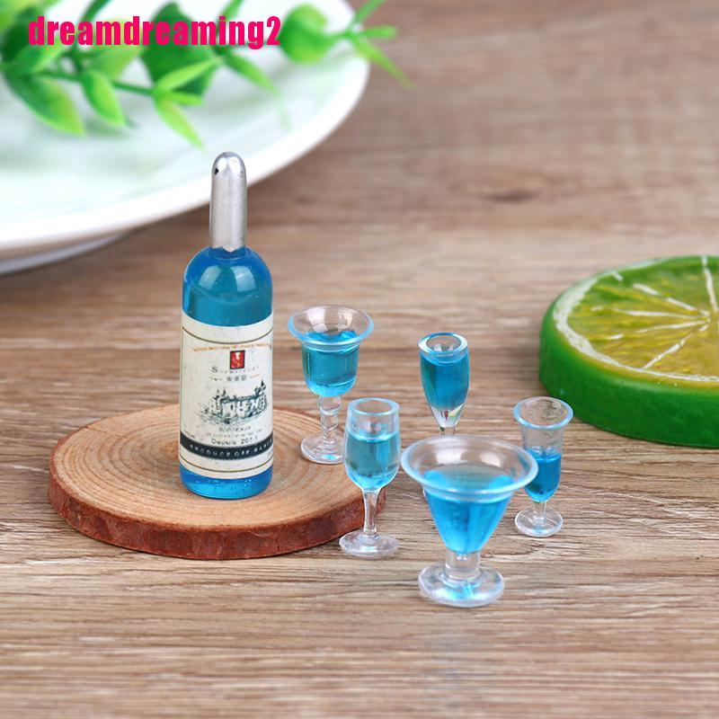 Bộ 6 Ly Rượu Vang Tỉ Lệ 1: 12 Trang Trí Nhà Búp Bê