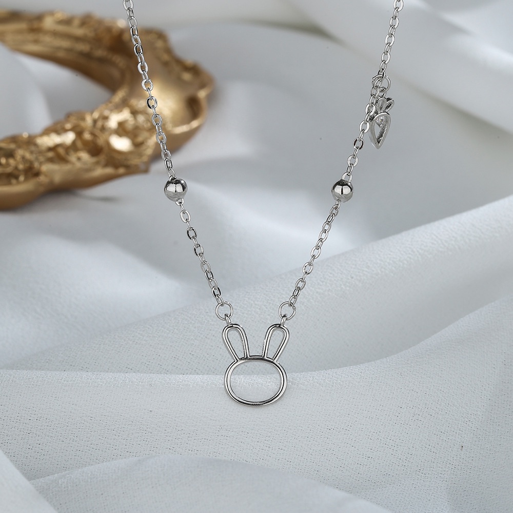 Dây chuyền thỏ cà rốt mạ bạc