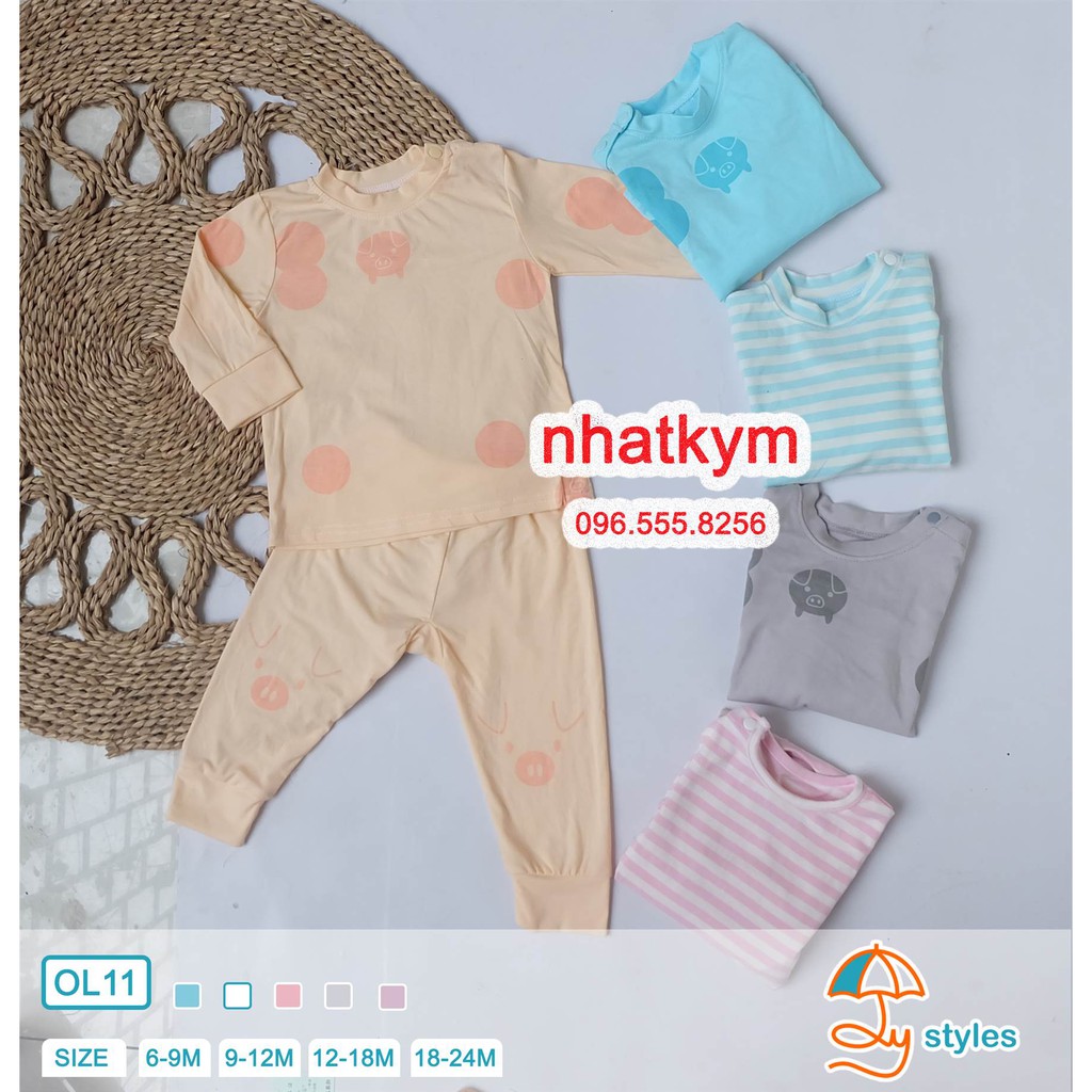 bộ dài tay pettit vải mát 6m-24m Oly styles Việt Nam