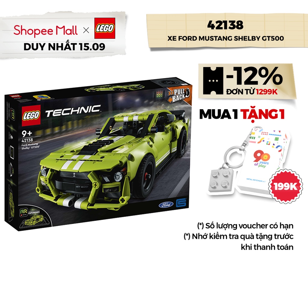 LEGO Technic 42138 Xe Ford Mustang Shelby GT500 (544 chi tiết)
