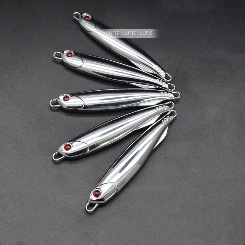 1 cái 30g / 40g / 60g mồi câu cá mạ điện tấm sắt cá chì