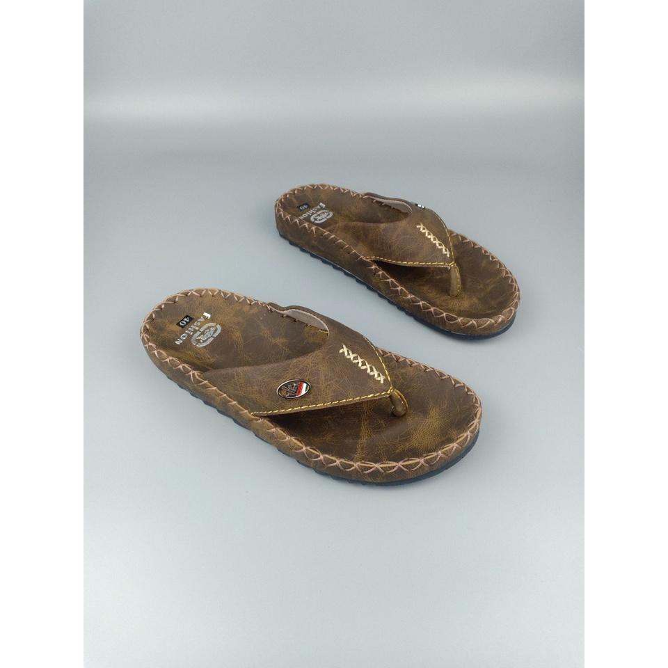 DÉP KẸP DA NAM MAY VIỀN