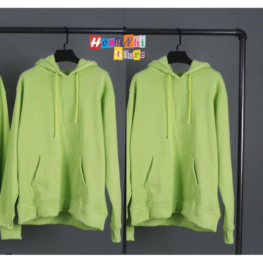 Áo Khoác Hoodie Trơn Ulzzang Unisex Màu Xanh Chuối Chất Nỉ Bông Cao Cấp Dáng Rộng Nam Nữ - MM | BigBuy360 - bigbuy360.vn