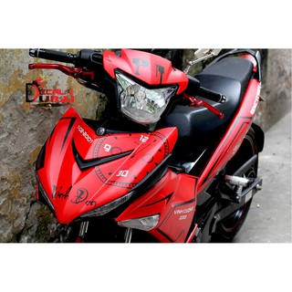 Tem trùm exciter 150 đỏ nhám đồng hồ