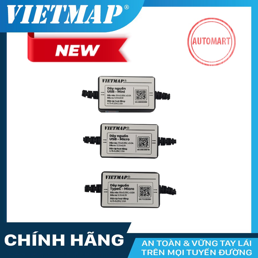 Dây nguồn USB cho camera hành trình VIETMAP