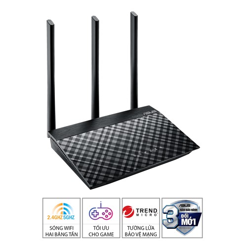 Bộ Phát Wifi Asus RT-AC53 Băng Tần Kép AC750 Gigabit 3 Ăng-ten - Hàng Chính Hãng | BigBuy360 - bigbuy360.vn