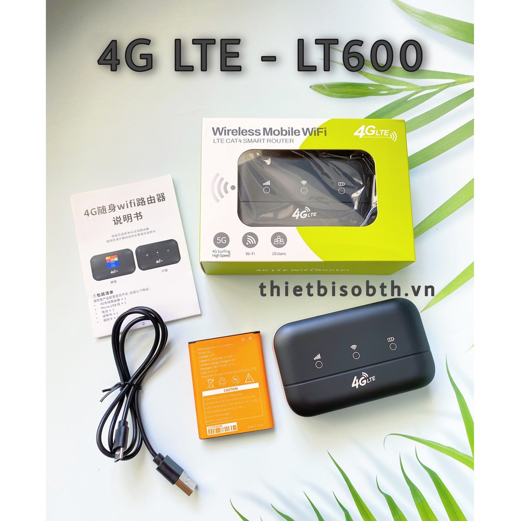 Bộ phát wifi từ sim 4G LT600 Tốc độ 150Mbps, Pin khủng 3000mAh